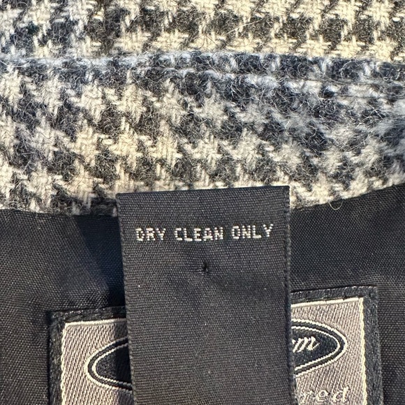 Gap Premium Recycled Wool Houndstooth Cap Sleeve Shift Dress size 6 Black White - Picture 10 of 11